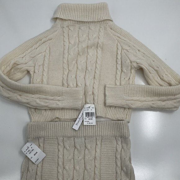 Xtraordinary 2 Piece Long Sleeve Turtle Neck Chunky Knit Sweater & Skirt… - Picture 8 of 16